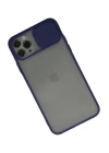 BFS  iPhone 11 Pro Kılıf Palm Buzlu Kamera Sürgülü Silikon - Lacivert