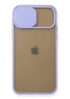 BFS  iPhone 11 Pro Kılıf Palm Buzlu Kamera Sürgülü Silikon - Lila