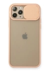 BFS  iPhone 11 Pro Kılıf Palm Buzlu Kamera Sürgülü Silikon - Pembe