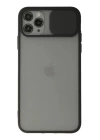 BFS  iPhone 11 Pro Kılıf Palm Buzlu Kamera Sürgülü Silikon - Siyah