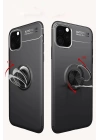 BFS  iPhone 11 Pro Kılıf Range Yüzüklü Silikon - Siyah