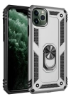BFS  iPhone 11 Pro Kılıf Sofya Yüzüklü Silikon Kapak - Gümüş