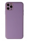 BFS  iPhone 11 Pro Max Kılıf Coco Deri Silikon Kapak - Lila