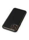 BFS  iPhone 11 Pro Max Kılıf Coco Deri Silikon Kapak - Siyah