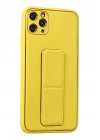 BFS  iPhone 11 Pro Max Kılıf Coco Deri Standlı Kapak - Sarı