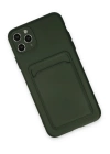 BFS  iPhone 11 Pro Max Kılıf Kelvin Kartvizitli Silikon - Koyu Yeşil