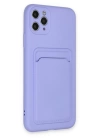 BFS  iPhone 11 Pro Max Kılıf Kelvin Kartvizitli Silikon - Lila
