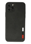 BFS  iPhone 11 Pro Max Kılıf Loop Deri Silikon - Siyah
