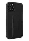 BFS  iPhone 11 Pro Max Kılıf Mega Standlı Silikon - Siyah