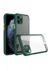 BFS iPhone 11 Pro Max Kılıf Miami Şeffaf Silikon - Koyu Yeşil