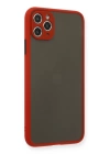 BFS  iPhone 11 Pro Max Kılıf Montreal Silikon Kapak - Kırmızı