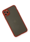 BFS  iPhone 11 Pro Max Kılıf Montreal Silikon Kapak - Kırmızı