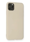 BFS  iPhone 11 Pro Max Kılıf Nano içi Kadife Silikon - Bej