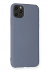 BFS iPhone 11 Pro Max Kılıf Nano içi Kadife Silikon - Gri