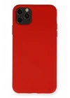 BFS iPhone 11 Pro Max Kılıf Nano içi Kadife Silikon - Kırmızı