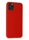 BFS  iPhone 11 Pro Max Kılıf Nano içi Kadife Silikon - Kırmızı