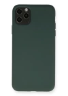 BFS  iPhone 11 Pro Max Kılıf Nano içi Kadife Silikon - Koyu Yeşil