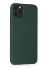 BFS  iPhone 11 Pro Max Kılıf Nano içi Kadife Silikon - Koyu Yeşil