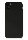BFS iPhone 11 Pro Max Kılıf Nano içi Kadife Silikon - Siyah