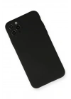 BFS iPhone 11 Pro Max Kılıf Nano içi Kadife Silikon - Siyah