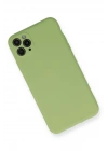 BFS  iPhone 11 Pro Max Kılıf Nano içi Kadife Silikon- Yeşil