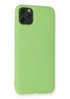 BFS iPhone 11 Pro Max Kılıf Nano içi Kadife Silikon - Yeşil