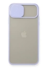 BFS  iPhone 11 Pro Max Kılıf Palm Buzlu Kamera Sürgülü Silikon - Lila