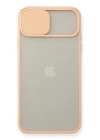 BFS  iPhone 11 Pro Max Kılıf Palm Buzlu Kamera Sürgülü Silikon - Pembe