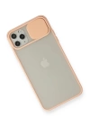BFS  iPhone 11 Pro Max Kılıf Palm Buzlu Kamera Sürgülü Silikon - Pembe