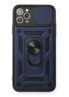BFS  iPhone 11 Pro Max Kılıf Pars Lens Yüzüklü Silikon - Lacivert