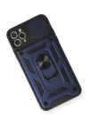 BFS  iPhone 11 Pro Max Kılıf Pars Lens Yüzüklü Silikon - Lacivert