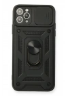 BFS  iPhone 11 Pro Max Kılıf Pars Lens Yüzüklü Silikon - Siyah