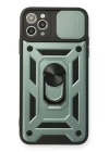 BFS  iPhone 11 Pro Max Kılıf Pars Lens Yüzüklü Silikon - Yeşil