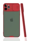 BFS  iPhone 11 Pro Max Kılıf Platin Kamera Koruma Silikon - Kırmızı