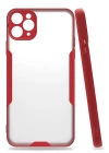 BFS  iPhone 11 Pro Max Kılıf Platin Silikon - Kırmızı