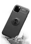 BFS  iPhone 11 Pro Max Kılıf Range Yüzüklü Silikon - Siyah-Mavi