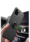 BFS  iPhone 11 Pro Max Kılıf Range Yüzüklü Silikon - Siyah-Mavi
