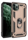 BFS  iPhone 11 Pro Max Kılıf Sofya Yüzüklü Silikon Kapak - Gold