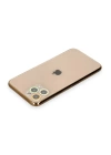 BFS  iPhone 11 Pro Max Renkli Kamera Lens Koruma Cam - Sarı-Turuncu