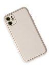 BFS  iPhone 12 Kılıf Coco Deri Silikon Kapak - Beyaz