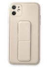 BFS  iPhone 12 Kılıf Coco Deri Standlı Kapak - Beyaz