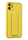 BFS  iPhone 12 Kılıf Coco Deri Standlı Kapak - Sarı