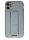 BFS  iPhone 12 Kılıf Coco Deri Standlı Kapak - Sky Blue