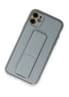 BFS  iPhone 12 Kılıf Coco Deri Standlı Kapak - Sky Blue