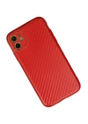 BFS  iPhone 12 Kılıf Coco Karbon Silikon - Kırmızı