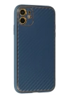 BFS  iPhone 12 Kılıf Coco Karbon Silikon - Mavi