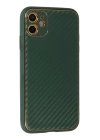 BFS  iPhone 12 Kılıf Coco Karbon Silikon - Yeşil