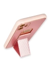 BFS  iPhone 12 Kılıf Coco Karbon Standlı Kapak - Pembe