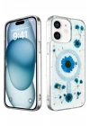 BFS  iPhone 12 Kılıf Daisy Simli Magsafe Kapak - Mavi