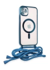BFS  iPhone 12 Kılıf Divo Lazer Askılı Magsafe Kapak - Sierra Blue